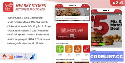 nearby stores ios  offers  multi purpose restaurant services booking premium