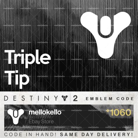 destiny  triple tip emblem  hand  day delivery ebay