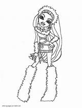 Monster Pages High Abbey Coloring Bominable Printable Colouring Girls sketch template