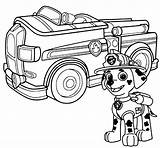 Patrol Paw Coloring Pages Truck Nick Jr Car Chase Police sketch template