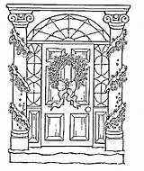 Coloring Door Pages Christmas Colouring Adult Template Book Color Drawing Printable Sheets Drawings Doors Getcolorings Pb Print Windows Books Detailed sketch template