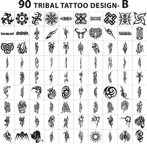 tribal tattoo vector art icons  graphics