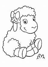 Sheep Coloring Baby Pages Cute Adorable Drawing Coloringsky Kids Lambs Color Animal Doodle Gaddynippercrayons sketch template