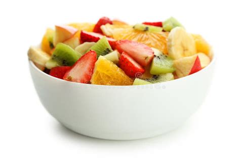 salade de fruit frais sur le fond en bois blanc image stock image du