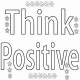 Coloring Pages Positive Thinking Think Template sketch template