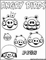 Angry Birds Coloring Pages Pigs Pig Bad Piggies Color Angrybirds Drawing Printable Space Face Silhouette Getdrawings Getcolorings Popular Colorings sketch template