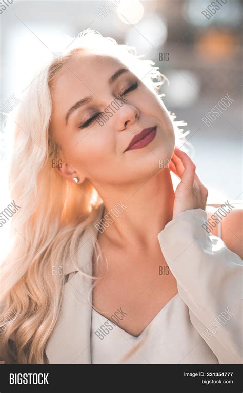 beautiful blonde woman image and photo free trial bigstock