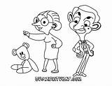 Coloring Mr Bean Pages Popular Teddy sketch template