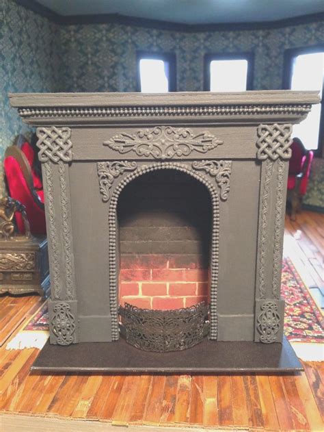 image result  cardboard fireplace miniatyurnyy kukolnyy domik
