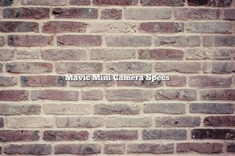 mavic mini camera specs november  tomaswhitehousecom