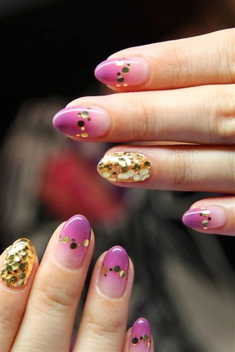 40 Best Examples Of Gold Glitter Nail Polish Art Just For