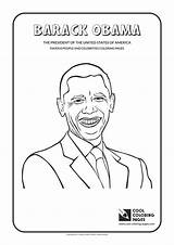 Obama Coloring Barack Pages Cool Famous People President Celebrities Kids Print sketch template