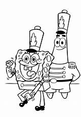 Spongebob Coloring Pages Patrick Band Marching Birthday Drawing Happy Sketch Bob Color Sponge Printable Clipart Simple Cartoon Clipartmag Kids Print sketch template
