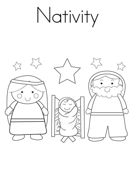 nativity coloring page  kids color luna