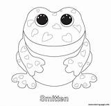 Coloring Beanie Boo Pages Print Frog Printable Boos Smitten Ty Dog Info Para Party Colorear Cute Baby Birthday Babies Penguin sketch template