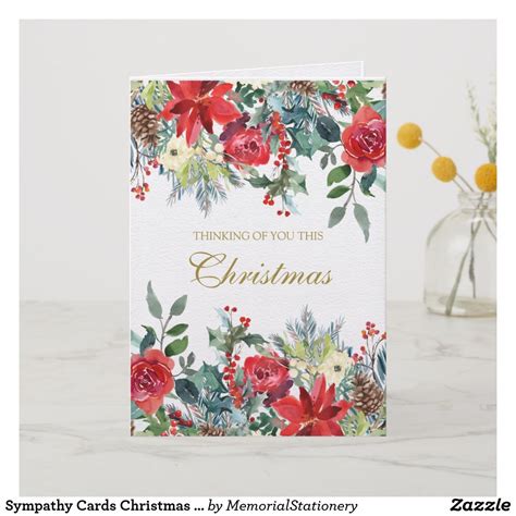 Sympathy Cards Christmas Christmas Florals
