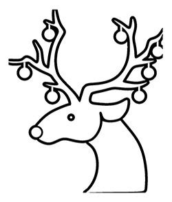 christmas reindeer coloring pages face antlers cute