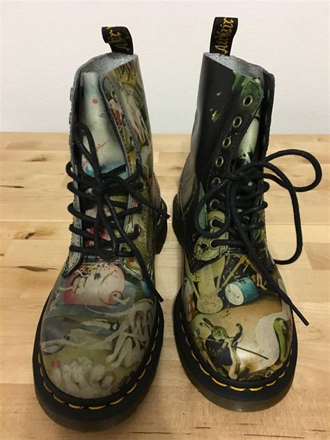 dr martens hieronymus bosch heaven  hell imagery  chocolatte