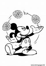 Mickey Coloring Pages Easter Juggling Disney Eggs Printable Mouse Print Color sketch template