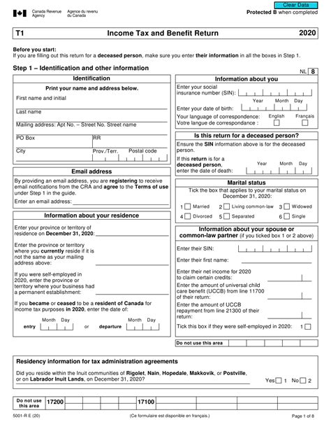 form    fillable   fill  income tax  benefit return  canada