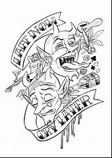 Tattoo Coloring Cry Later Laugh Pages Drawing Printable Color Getcolorings Designs Tasty Getdrawings sketch template