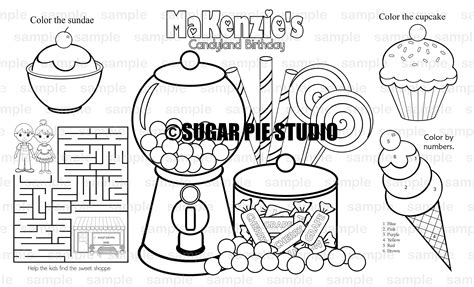 candy shop coloring sheets coloring pages