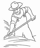 Coloring Pages Grass Clipart Farmer Popular Library Line sketch template