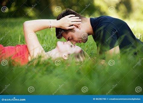 Couple Lying In Grass Picture Image 86282783
