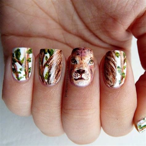 lion nails     preciouspolishcom crazy nails fancy