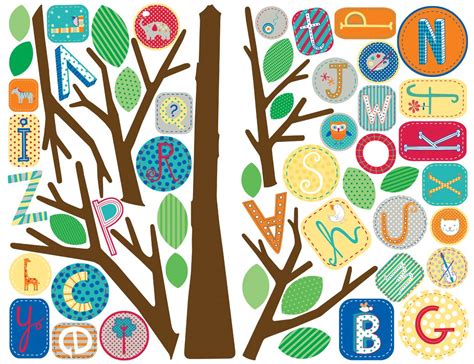 room mates abc tree giant wall decal reviews wayfair