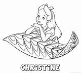 Christine Naam Alien sketch template
