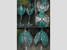 Wine Glasses Breakfast at Tiffany's Themed Bridal Party Glasses