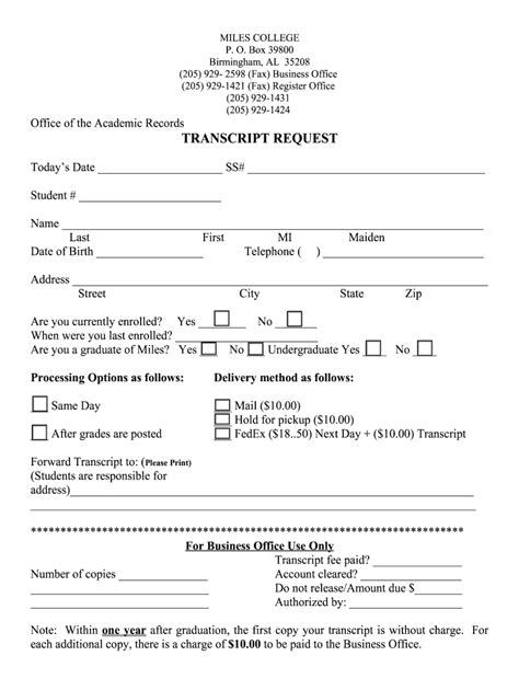 Get Miles Transcript Online Form Fill Out And Sign Printable Pdf
