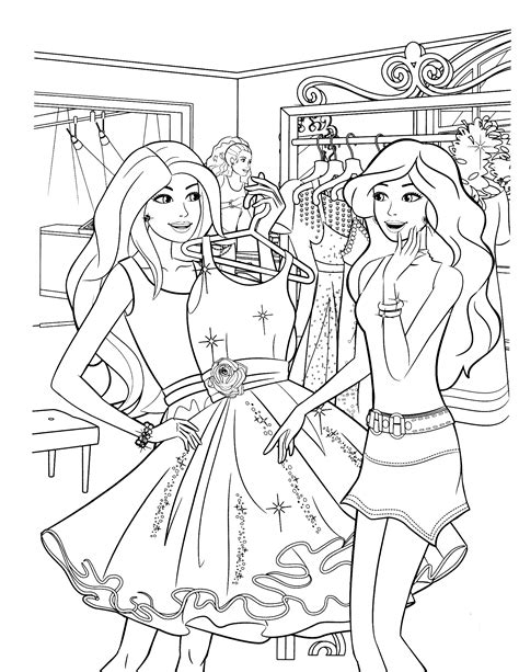 skipper barbie coloring pages  barbie printable coloring pages