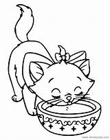 Coloring Marie Aristocats Disneyclips Pages Drinking Disney sketch template