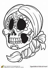 Coloring Muertos Tête Mexicaine Calaveras Tetes Squelettes Dibujos Youre Mexicanas sketch template
