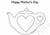 Teapot Mothers Coloringpage sketch template