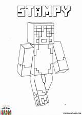 Coloring Pages Stampy Minecraft Stampylonghead Author Adapted Painter Choose Board sketch template