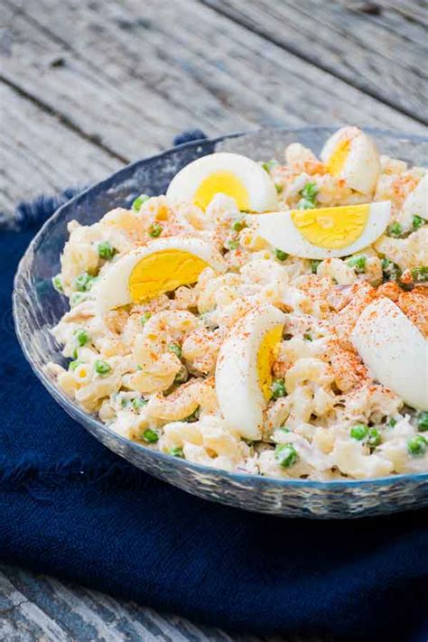 Macaroni Salad with Tuna and Peas - Honeybunch Hunts