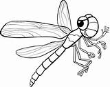 Dragonfly Coloring Pages Insect Cute Clipart Drawing Line Printable Cool Getdrawings Getcolorings Clipartmag Clipground sketch template