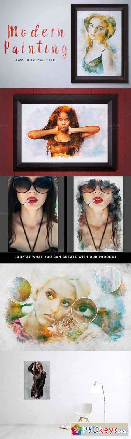 modern painting template    photoshop vector stock