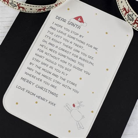 Personalised Christmas Eve Santa Letter Poem By Dotty Dora Designs