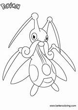 Kricketune Coloring Pages Pokemon Printable Kids sketch template