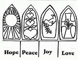 Advent Coloring Clipart Pages Wreath Peace Hope Clip Christmas Candles Religious Joy Printable Kids Sheets Bible Calendar Candy Drawing December sketch template