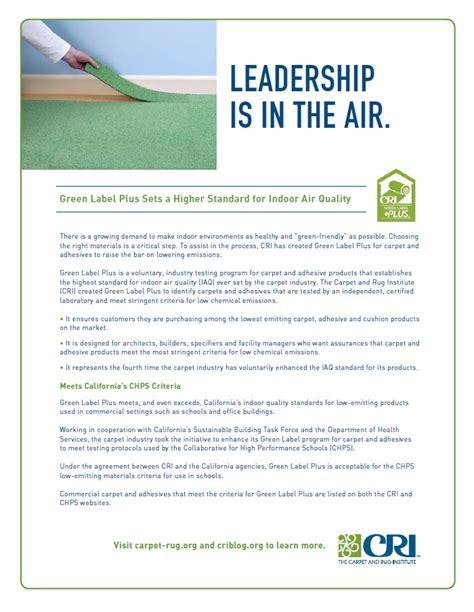 cris green label   indoor air quality fact sheet