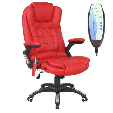 Rio Leather Reclining Office Chair W 6 Point Massage High