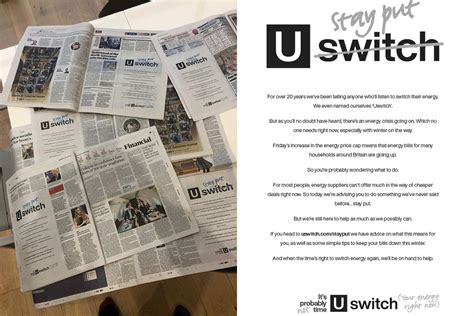 time uswitch ads sway consumers   service  energy crisis campaign