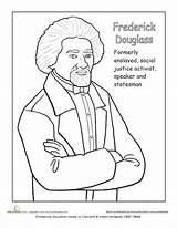 Coloring Frederick Douglass Pages Parks Rosa Drawing Ellen Sheet Garrison Justice Social Month African American Printable Robbins Activists Getdrawings Ochoa sketch template