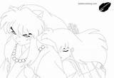 Kagome Inuyasha Coloring Pages Printable Adults Kids sketch template