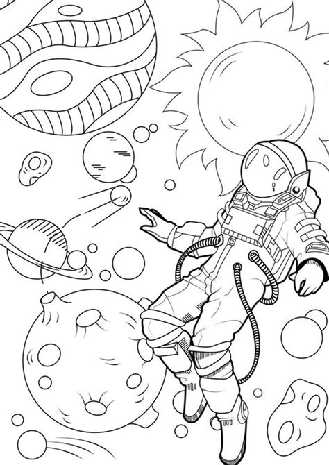 pin  space science fantasy coloring pages